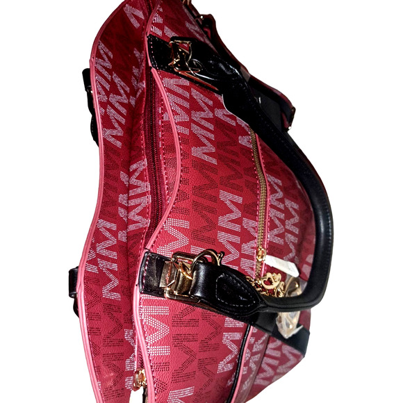 NWT- Gorgeous Cranberry Color Medium Size MKF Signature Purse - Picture 3 of 6